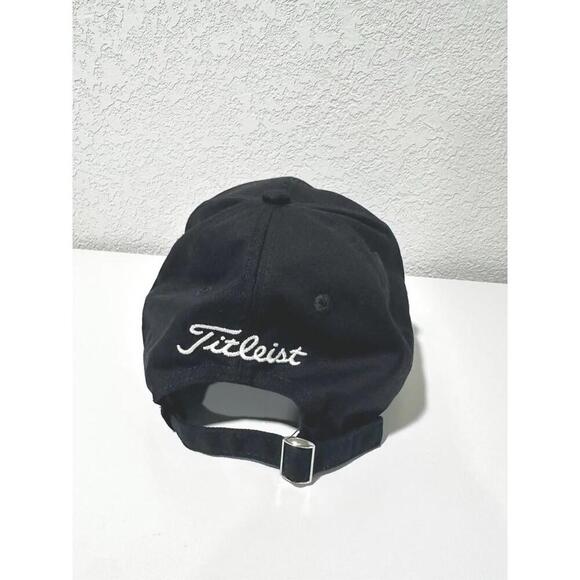 Fitleist Mens Golf Hat Adjustable Strap Black White Corded Embroidered One Size - Picture 8 of 10